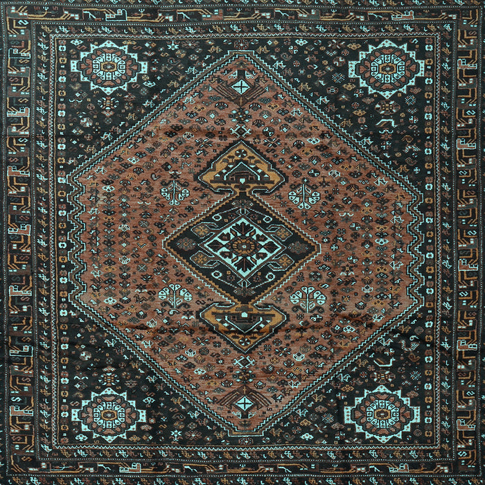 Square Persian Light Blue Traditional Rug, tr1910lblu