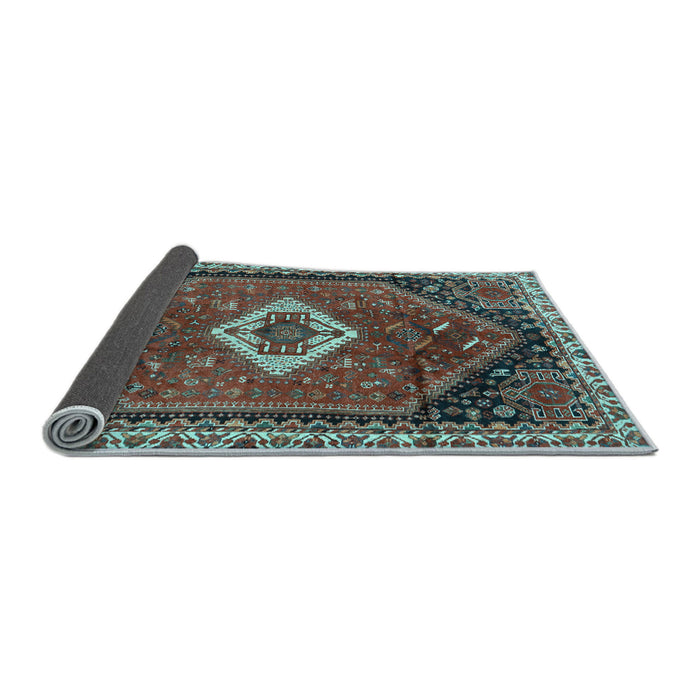 Sideview of Persian Light Blue Traditional Rug, tr1911lblu