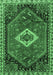 Machine Washable Persian Emerald Green Traditional Area Rugs, wshtr1911emgrn