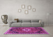 Machine Washable Persian Purple Traditional Area Rugs in a Living Room, wshtr1911pur