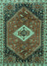 Machine Washable Persian Turquoise Traditional Area Rugs, wshtr1911turq