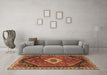 Machine Washable Persian Brown Traditional Rug in a Living Room,, wshtr1911brn