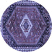 Round Persian Blue Traditional Rug, tr1911blu