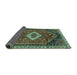 Sideview of Persian Turquoise Traditional Rug, tr1911turq