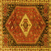 Square Persian Yellow Traditional Rug, tr1911yw