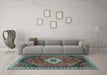 Machine Washable Persian Light Blue Traditional Rug in a Living Room, wshtr1911lblu