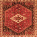 Serging Thickness of Persian Orange Traditional Rug, tr1911org