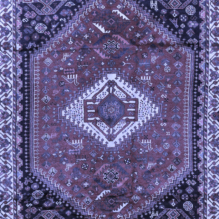 Machine Washable Persian Blue Traditional Rug, wshtr1911blu