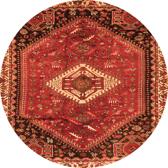 Machine Washable Persian Orange Traditional Area Rugs, wshtr1911org