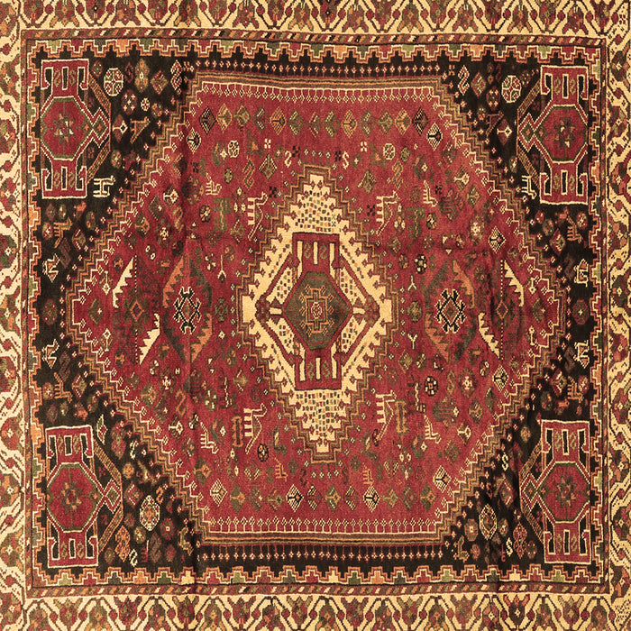 Square Persian Brown Traditional Rug, tr1911brn
