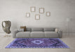 Machine Washable Persian Blue Traditional Rug in a Living Room, wshtr1911blu