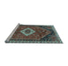 Sideview of Machine Washable Persian Light Blue Traditional Rug, wshtr1911lblu