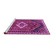 Sideview of Machine Washable Persian Purple Traditional Area Rugs, wshtr1911pur