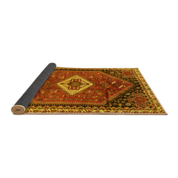 Sideview of Persian Yellow Traditional Rug, tr1911yw