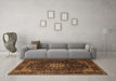 Machine Washable Persian Brown Traditional Rug in a Living Room,, wshtr1912brn