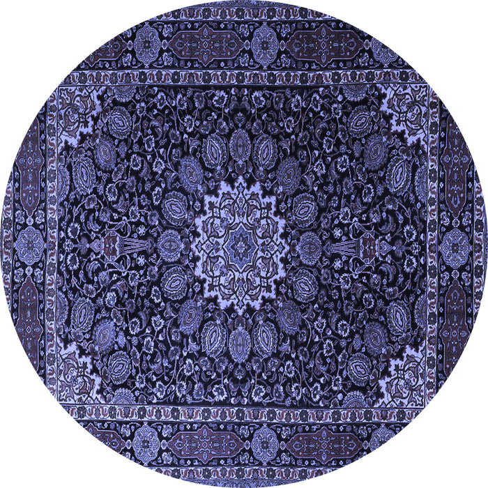 Round Persian Blue Traditional Rug, tr1912blu