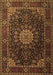 Machine Washable Persian Brown Traditional Rug, wshtr1912brn