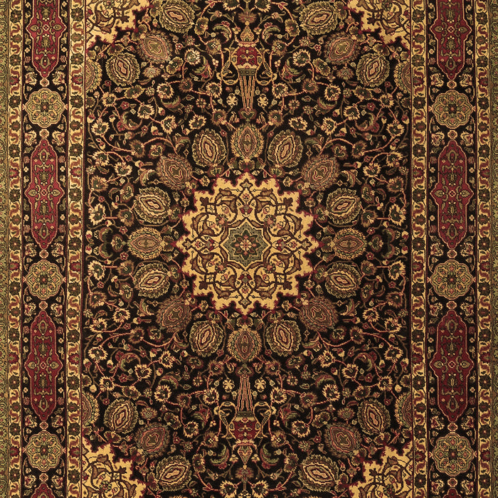 Machine Washable Persian Brown Traditional Rug, wshtr1912brn