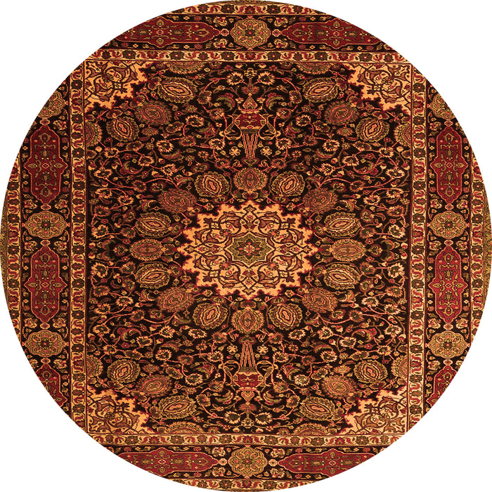 Machine Washable Persian Orange Traditional Area Rugs, wshtr1912org