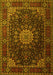 Machine Washable Persian Yellow Traditional Rug, wshtr1912yw