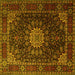 Square Persian Yellow Traditional Rug, tr1912yw