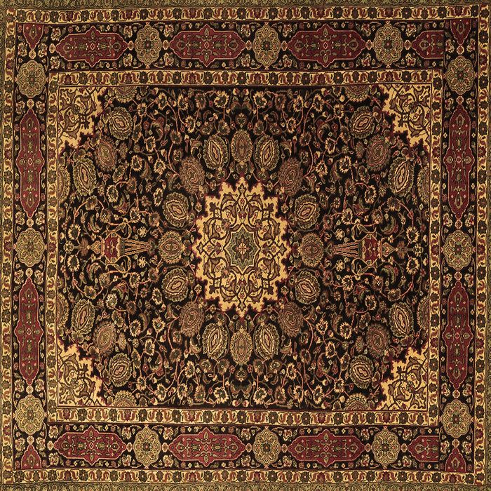 Square Persian Brown Traditional Rug, tr1912brn