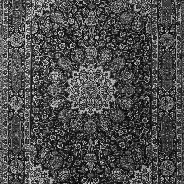 Serging Thickness of Machine Washable Persian Gray Traditional Rug, wshtr1912gry