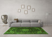 Machine Washable Persian Green Traditional Area Rugs in a Living Room,, wshtr1912grn