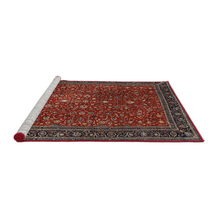 Sideview of Machine Washable Traditional Brown Rug, wshtr1913