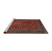 Sideview of Machine Washable Traditional Brown Rug, wshtr1913