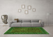 Machine Washable Persian Green Traditional Area Rugs in a Living Room,, wshtr1913grn