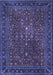 Machine Washable Persian Blue Traditional Rug, wshtr1913blu