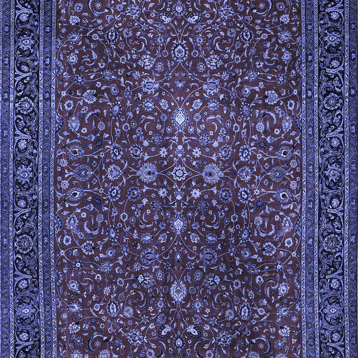 Machine Washable Persian Blue Traditional Rug, wshtr1913blu