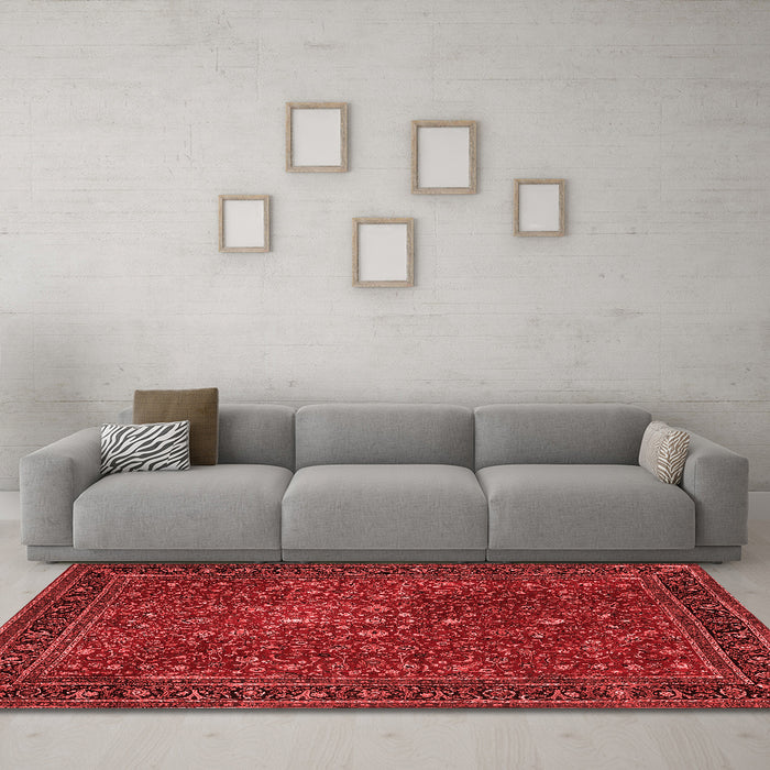 Traditional Red Washable Rugs