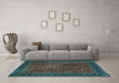 Machine Washable Persian Light Blue Traditional Rug in a Living Room, wshtr1913lblu