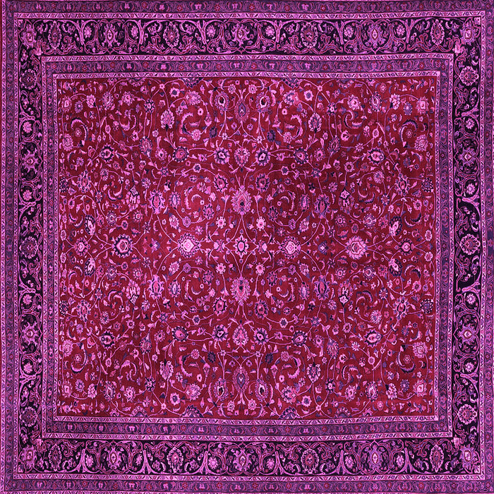 Square Persian Pink Traditional Rug, tr1913pnk