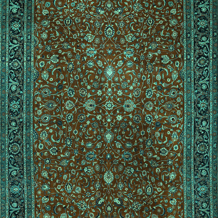 Machine Washable Persian Turquoise Traditional Area Rugs, wshtr1913turq