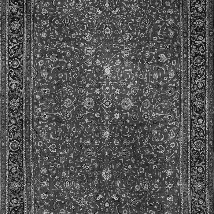 Serging Thickness of Machine Washable Persian Gray Traditional Rug, wshtr1913gry