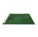 Sideview of Machine Washable Persian Emerald Green Traditional Area Rugs, wshtr1913emgrn