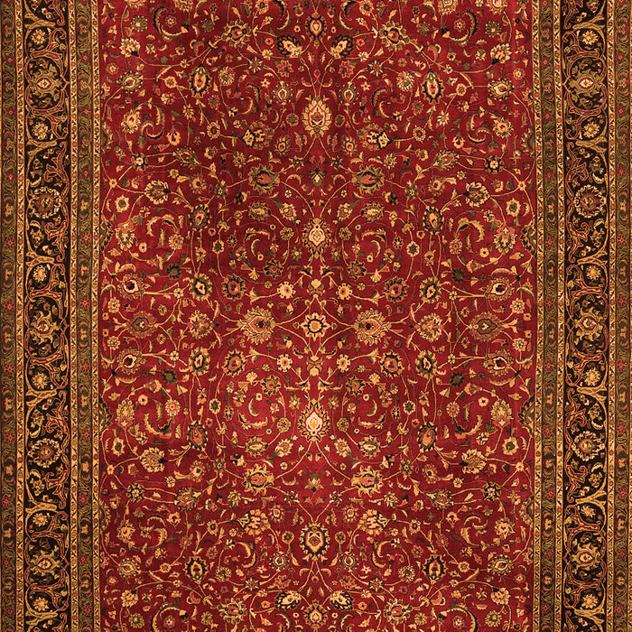 Serging Thickness of Machine Washable Persian Orange Traditional Area Rugs, wshtr1913org