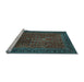 Sideview of Machine Washable Persian Light Blue Traditional Rug, wshtr1913lblu