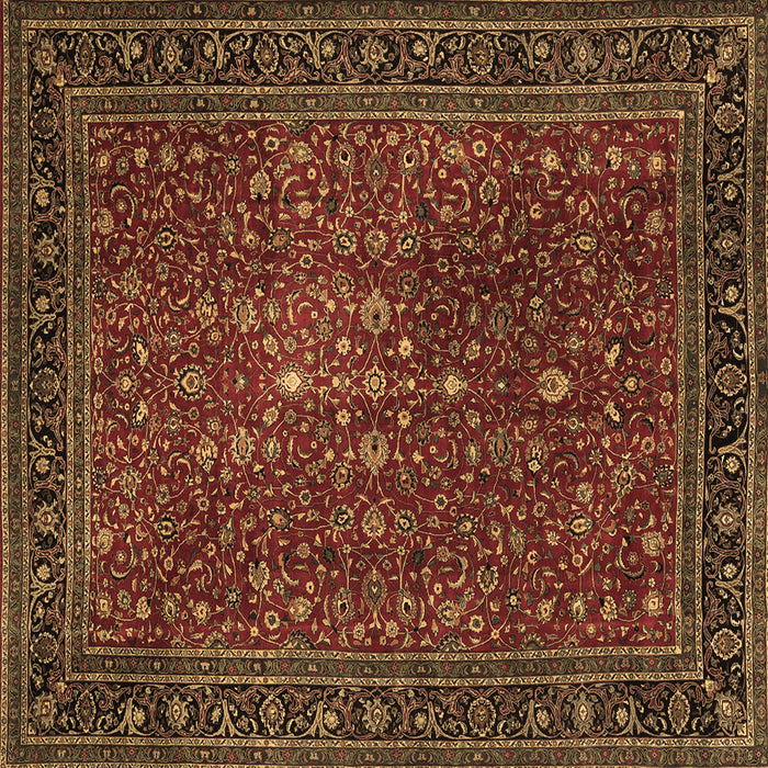 Square Machine Washable Persian Brown Traditional Rug, wshtr1913brn