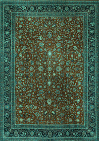 Persian Turquoise Traditional Rug, tr1913turq