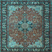 Square Machine Washable Persian Light Blue Traditional Rug, wshtr1914lblu