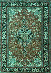 Persian Turquoise Traditional Rug, tr1914turq