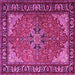 Square Machine Washable Persian Pink Traditional Rug, wshtr1914pnk