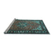 Sideview of Machine Washable Persian Light Blue Traditional Rug, wshtr1914lblu