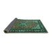 Sideview of Persian Turquoise Traditional Rug, tr1914turq