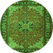 Machine Washable Persian Green Traditional Area Rugs, wshtr1914grn