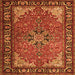 Round Machine Washable Persian Orange Traditional Area Rugs, wshtr1914org